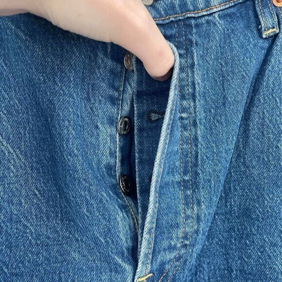 Levi's Women's Ribcage Straight Ankle Jeans Blue‎ Denim Medium Wash Size 18W - Picture 10 of 13